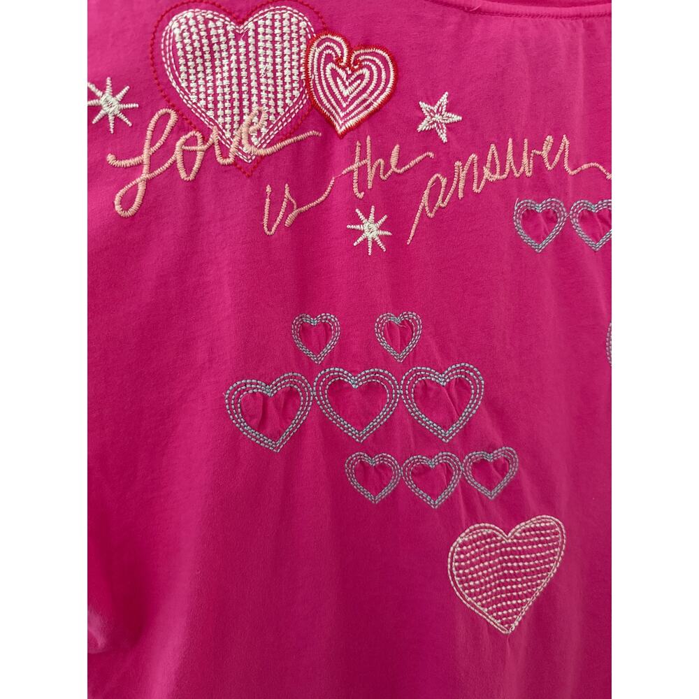 Johnny Was Amour Short Sleeve Embroidered Tee Size Large - Picture 7 of 11